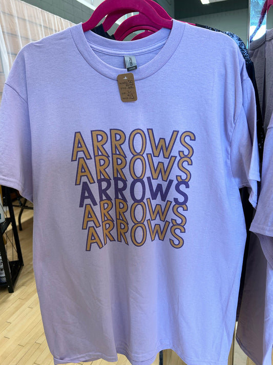 Arrows Light Purple stacked T Shirt