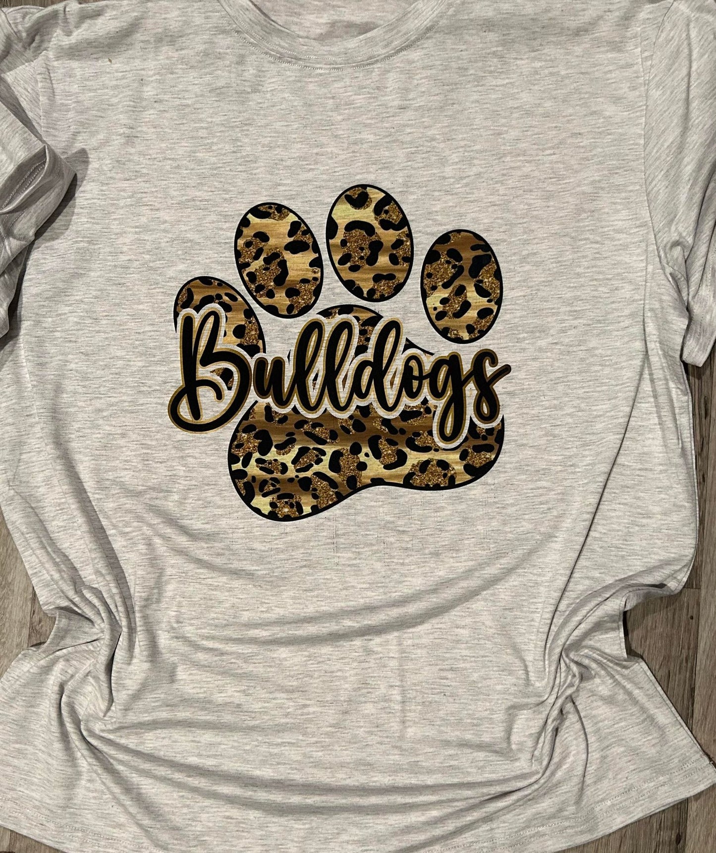 Bulldogs Gold Paw Leopard T-Shirt