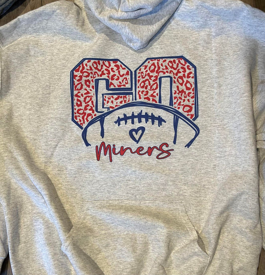 Linton HOODIE Go Miners Football vintage