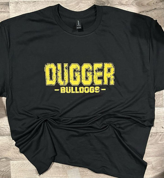 Dugger Bulldogs Grunge Black T Order Ends Aug 18