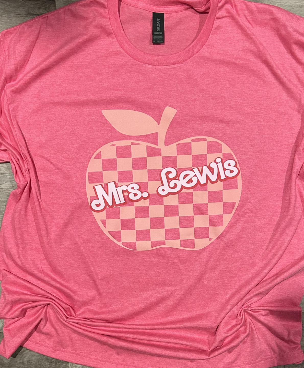 Custom Teacher Apple Shirt T-Shirt