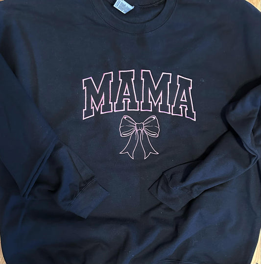 Mama Ribbon Embroidery Crewneck