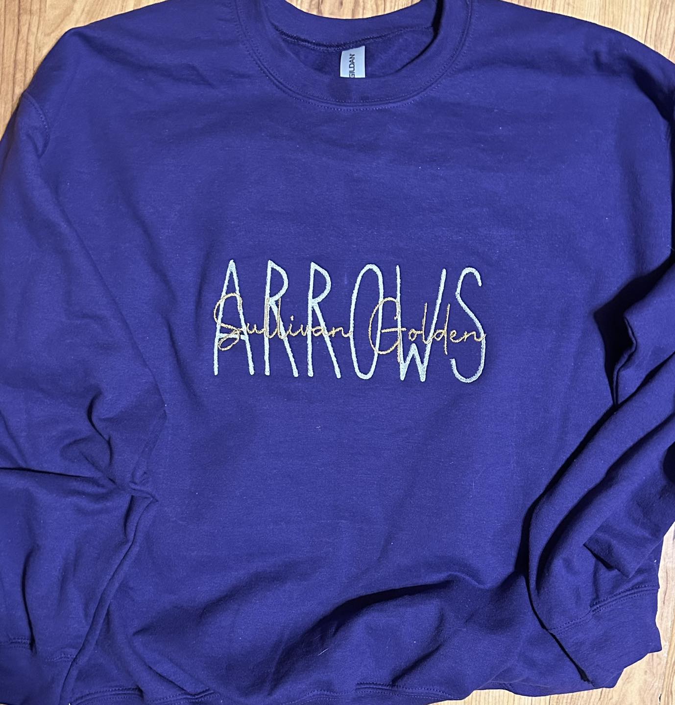 Sullivan Golden Arrows Embroidery Crewneck