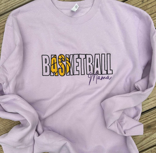 Basketball Mama Embroidery Crewneck