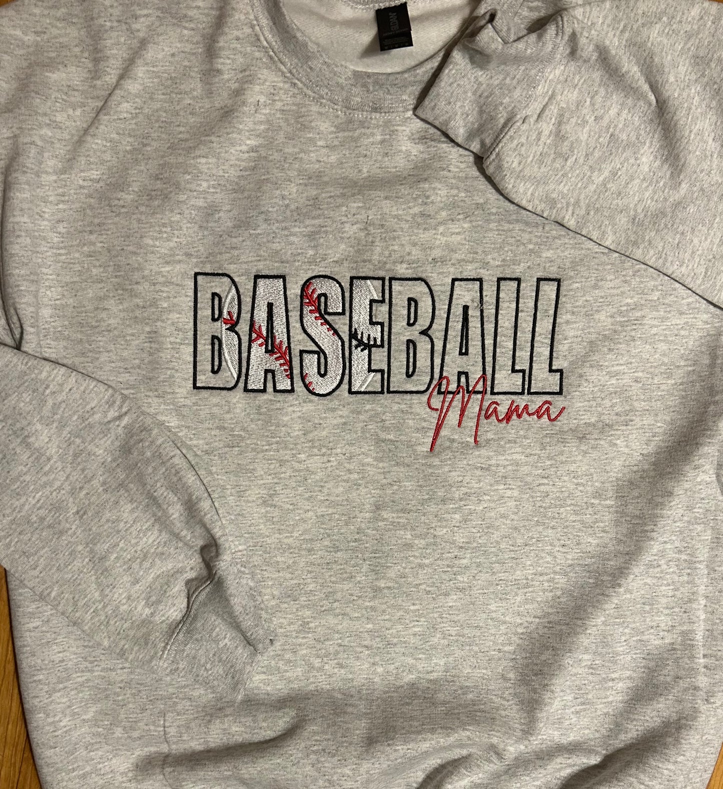 Baseball Mama Embroidery Crewneck