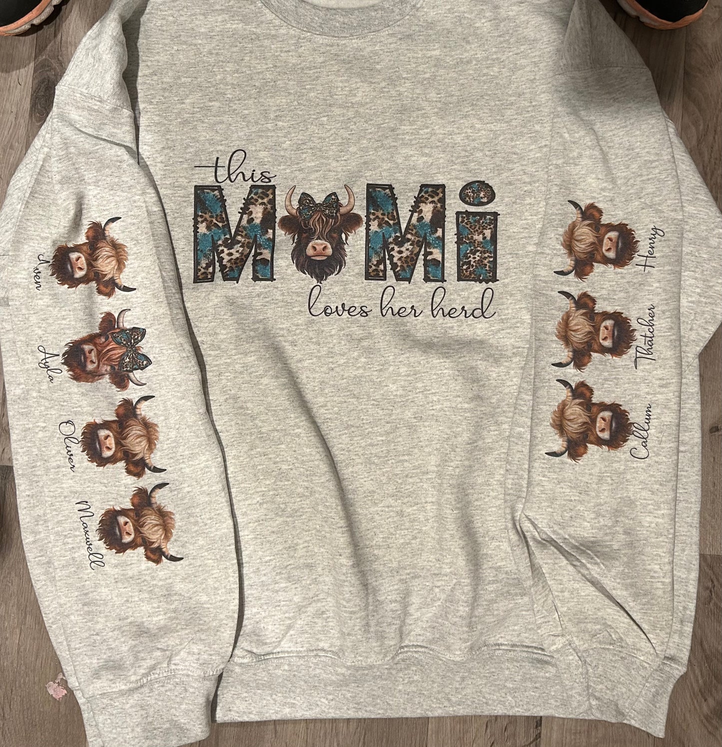 Custom Herd Mom, Momma, Mama etc. crewneck