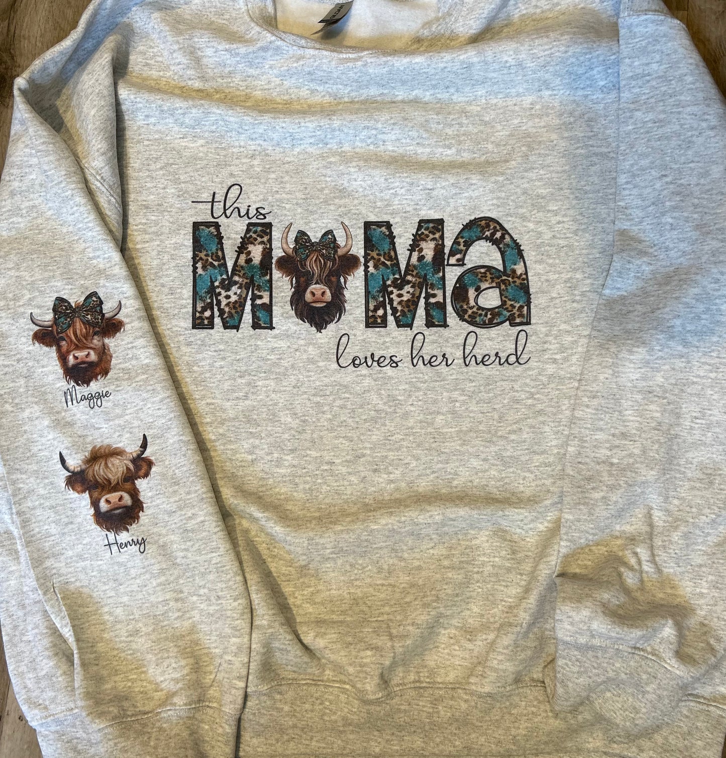 Custom Herd Mom, Momma, Mama etc. crewneck