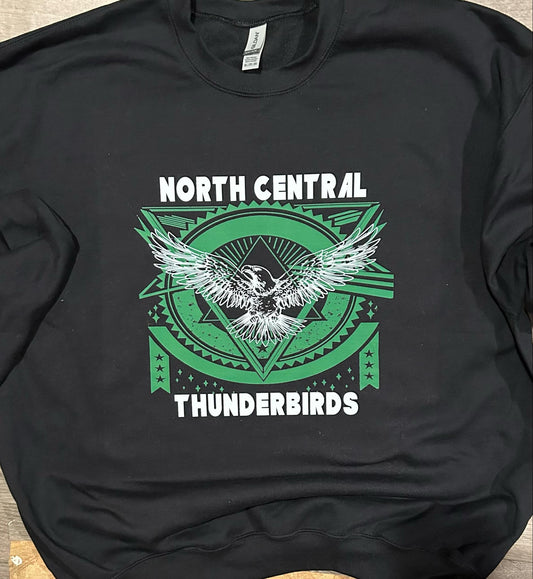 North Central Thunderbirds Black Crewneck Sweatshirt End Oct 26