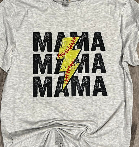 Softball Mama Lightning bolt